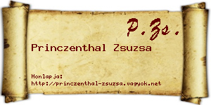 Princzenthal Zsuzsa névjegykártya
